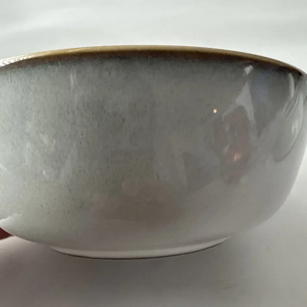 Set of 4 IKEA Gladelig Bowls Salad Cereal MCM Speckled Brown Trim